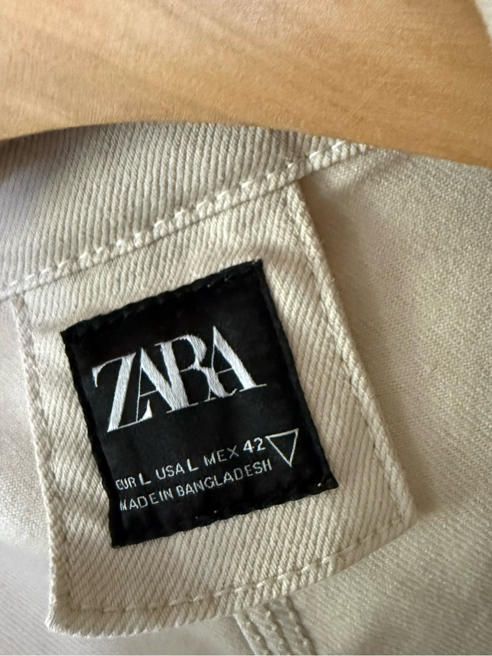 Zara|Canvas denim chore jacket in Off-White ,Workwear Shirt Jacket/anorak•LARGE - Picture 13 of 16